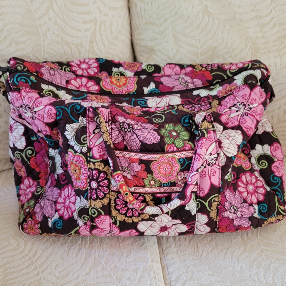 Vera Bradley overnight duffle tote bag mod floral